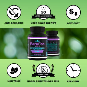 anti parasites ParaGon UNITING THE POWER OF IVERMECTIN & FENBENDAZOLE parasite cleanse, International Shipping 100% Satisfaction Guarantee Supercharge With Ivermectin! Secure Payment